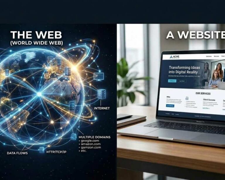 perbedaan web dan website