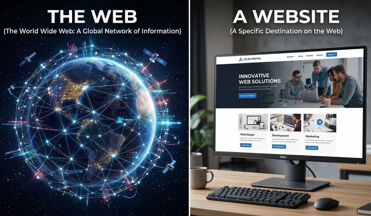 perbedaan web dan website
